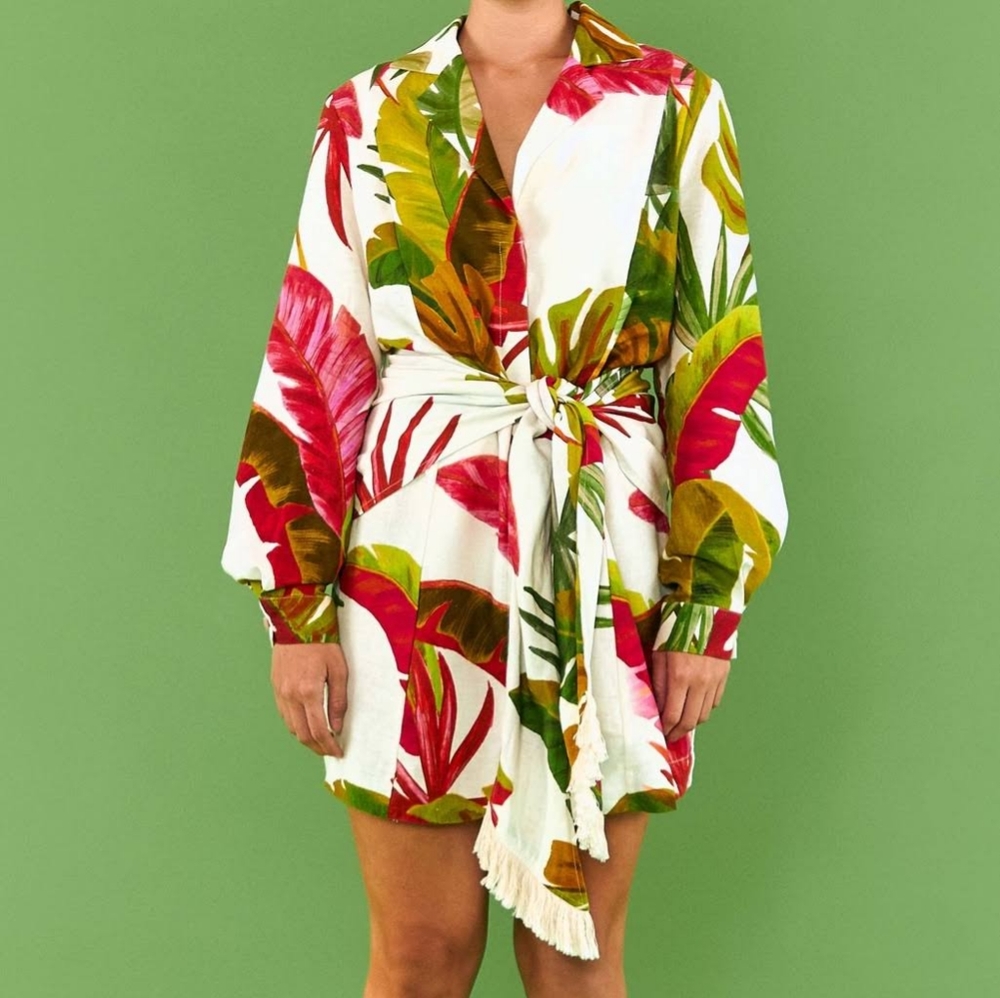 Farm Rio spring forest mini dress - Picture 3 of 7